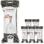 Brabantia PerfectFit méretpontos szemeteszsák, M méret, 60L, Multipack 120 zsák, 6 tekercs, 20 zsák/tekercs (138867)