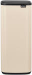 Brabantia Bo Touch Bin nyomófedeles szemetes, 30L, acél, világos bézs