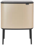 Brabantia Bo Touch Bin nyomófedeles szelektív kuka, 3x11L, acél, aranyfényű (304644)