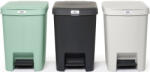 Brabantia StepUp szelektív szemetes szett, 3db eltérő színű kuka, 25L, 91% újrahasznosított műanyag (SU25L-SET)