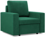 Greensite Zeus fotel, egyenes kartámasz, bársony, hab töltet, zöld