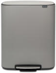 Brabantia Bo Pedal Bin pedálos szemetes, 60L, acél, betonszürke (211348)