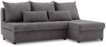 Greensite Venezia sarokkanapé, kordbársony, univerzális oldal, hab töltet, szürke - primbutor