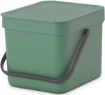 Brabantia Sort & Go konyhai szemetes felnyitható fedővel, 6L, platinazöld (129841)