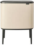 Brabantia Bo Touch Bin nyomófedeles szelektív kuka, 3x11L, acél, világos bézs (201608)