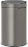 Brabantia Touch Bin New Soft-Touch nyomófedeles szemetes, 40L, acél, platinaszürke (114908)