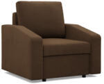 Greensite Zeus fotel, döntött kartámasz, szövet anyag, hab töltet, barna