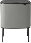 Brabantia Bo Touch Bin nyomófedeles szelektív kuka, 3x11L, acél, betonszürke (127229)