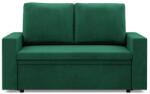 GreenSite Zeus kanapé, bársony, hab töltet, egyenes kartámasz, zöld