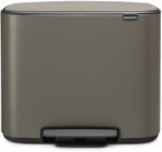 Brabantia Bo Pedal Bin pedálos szelektív kuka, 3x11L, acél, platinaszürke (121067)