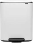 Brabantia Bo Pedal Bin pedálos szelektív kuka, 2x30L, acél, fehér (211447)