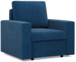 Greensite Zeus fotel, egyenes kartámasz, kordbársony, hab töltet, kék - primbutor