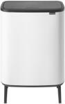 Brabantia Bo Touch Bin Hi nyomófedeles szelektív szemetes, lábakon álló, 2x30L, acél, fehér (130601)