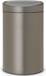 Brabantia Touch Bin New Recycle nyomófedeles szelektív kuka, 23+10L, acél platinaszürke (117909)