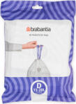 Brabantia PerfectFit méretpontos szemeteszsák, D méret, 15-20L, visszazárható adagoló csomag, 40 zsák/csomag (138164)