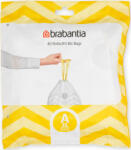 Brabantia PerfectFit méretpontos szemeteszsák, A méret, 3-5L, visszazárható adagoló csomag, 40 zsák/csomag (137600)