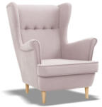 Greensite Uszak fotel, bársony, rózsaszín