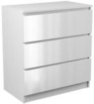 GreenSite M3 fiókos szekrény, fényes fehér