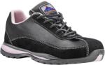 Portwest STEELITE SAFETY TRAINER S1P HRO FW39 / Biztonsági cipő S1P HRO - fekete/rózsaszín 41 (FW39BPR41)