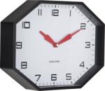 Karlsson Ceas de perete Modern Factory octogonal, negru (KA6067BK)
