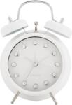 Karlsson Ceas deșteptător Glam Diamonds 17 cm, alb (KA6018WH)