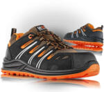 VM Footwear BERGAMO 3165-S1P / Teljes bőr, fémmentes munkavédelmi bakancs S1P - fekete/narancssárga 46 (3165-S1P-46)