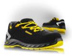 VM Footwear CHICAGO 2285-S1PLESD / Biztonsági, nem fémes szárú, alacsony szárú cipő ESD S1 PL - fekete/sárga 39 (2285-S1PLESD-39)