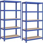 SONGMICS Acél polcrendszer 2 db-os, 180x90x40 cm, kék (GLR042Q01)