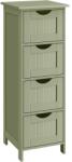 VASAGLE Fürdőszobai álló tárolószekrény 30x30x82 cm, babérzöld (LHC040C02)
