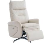 VASHOME Elektromos relaxációs fotel állítható háttámlávalés lábzsámollyal, USB töltővel, Bézs (VH-EYY108SW) - tutihome