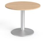 MAYAH Tárgyalóasztal, kör, szürke fémlábbal, O 90 cm, MAYAH Freedom SV-58 , tölgy (SV-58/IBXA58T) - kellekanyagonline