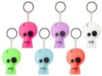  Koponya kulcstartó, neon színű, 8 cm, 6 féle (04618)