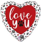  45 cm-es fólia lufi- szív alakú (93508)