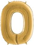  Héliumos fólia lufi, 0-as szám, 65 cm, arany (02964)