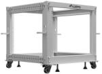 Lanberg Rack LANBERG Open rack stand 19 inches 9U 600x600-1100 adjustable grey (OR01-6109-S)