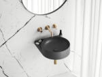 RAVAK Yard 40 kerámiamosdó antracit, túlfolyó furat nélkül