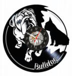  Ceas de perete din disc de vinil, Model Bulldog, Negru, 30 cm - cod CB3054