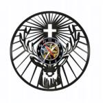  Ceas de perete din disc de vinil, Model Cap de Cerb, Negru, 30 cm - cod CB2633