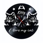  I LOVE MY CAT- ceas de perete (personalizabil)