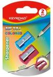 Keyroad Hegyező 1 lyukú fém 2 db/bliszter Keyroad Metal Colourful vegyes színek (KEYROAD_38386) (KEYROAD_38386)