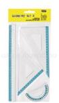 Educa Vonalzókészlet, 30 cm egyenes vonalzó, szögmérő, 45° 13 cm és 60°, 18 cm háromszög vonalzó, 4 db/bliszter Educa (EDUCA_3241) (EDUCA_3241)