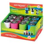 Keyroad Hegyező 2 lyukú tartályos 12 db/display Sand Clock vegyes színek (KEYROAD_38408) (KEYROAD_38408)