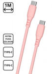 Cellect Extra puha szilikon adat és töltőkábel, Pink (MDCU-SIL-TYPEC-P) (MDCU-SIL-TYPEC-P)