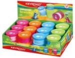 Keyroad Hegyező 2 lyukú tartályos 12 db/display Stretchy vegyes színek (KEYROAD_38409) (KEYROAD_38409)
