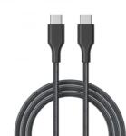 Cellect USB Type-C - USB Type-C szövet kábel 1m fekete (MDCU-TYPEC-60W-BK) (MDCU-TYPEC-60W-BK)