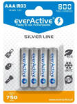 everActive újratölthető AAA akkumulátor 800mAh NiMh 4 darabos (Silver Line)