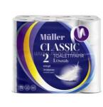 Müller Toalettpapír 2 rétegű kistekercses 100% cellulóz 100 lap/tekercs 24 tekercs/csomag Classic (MÜLLER_54463) (MÜLLER_54463)