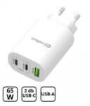 Cellect Hálózati gyorstöltő adapter 65W, Fehér (MTCB-PD65WNE-W) (MTCB-PD65WNE-W)