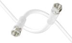 ISY F-F csatlakozós antennakábel, 75 dB, 5 méter, fehér (ISA-9002) (ISA-9002)