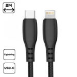 Cellect USB-C - Lightning adatkábel 2m fekete (MDCU-TYPEC-LIGHTN2BK) (MDCU-TYPEC-LIGHTN2BK)